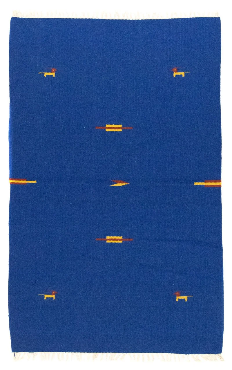 Kelim Modern Teppich 120x180cm - blau