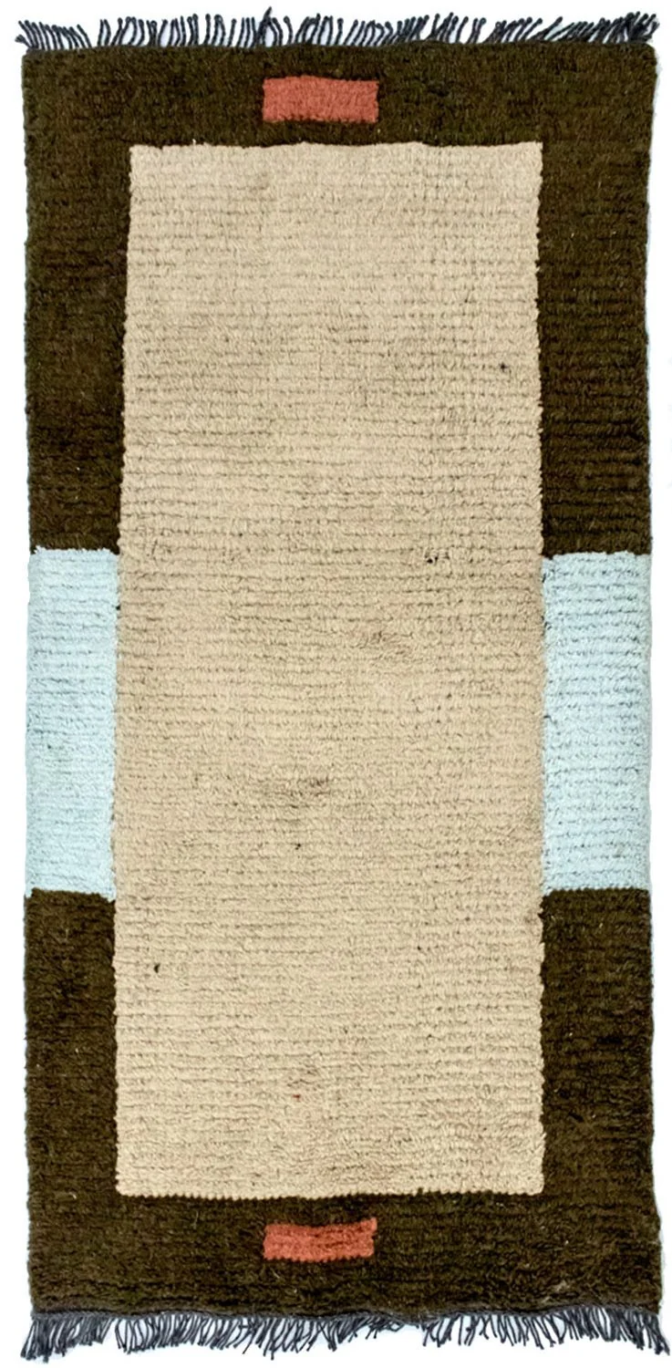 Nepal Teppich 70 x 140 cm - beige