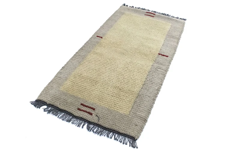 Nepal Teppich 70 x 140 cm - beige