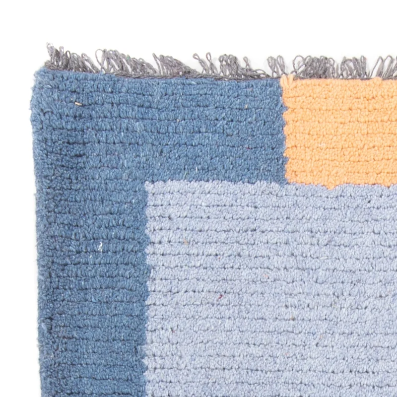 Nepal Teppich - 70 x 140 cm - blau