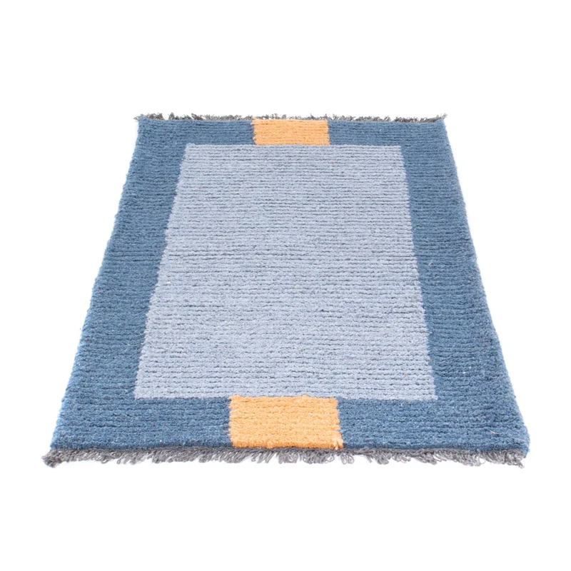 Nepal Teppich - 70 x 140 cm - blau