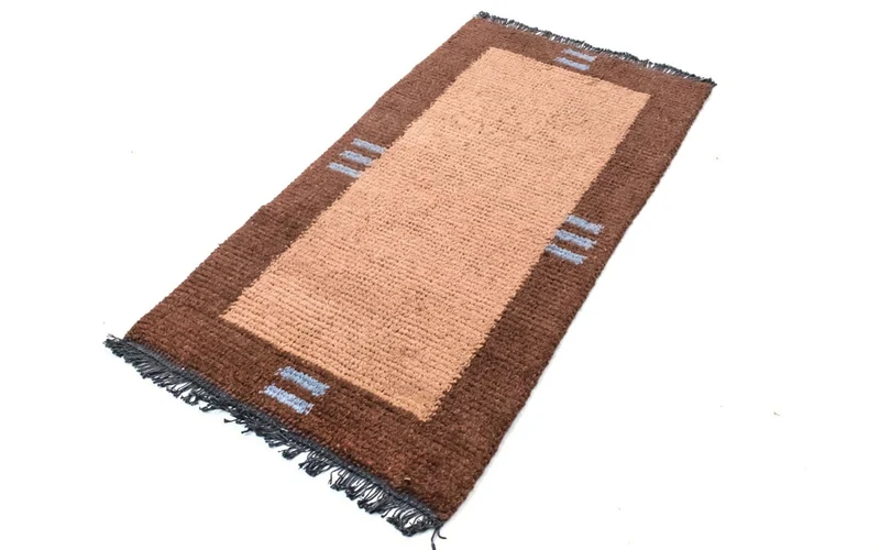 Nepal Teppich 70 x 140 cm - braun