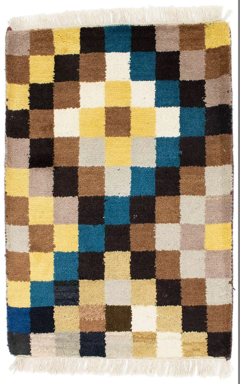 Gabbeh Teppich Indus 60x90cm - Wollteppich - bunt