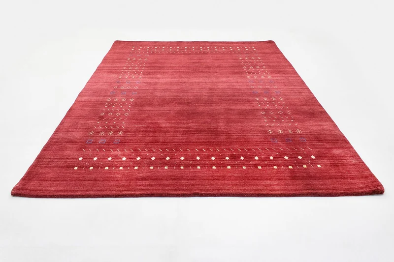 Wollteppich 170x240cm - rot