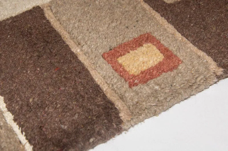 Nepal Teppich 90x160cm - Wollteppich - beige