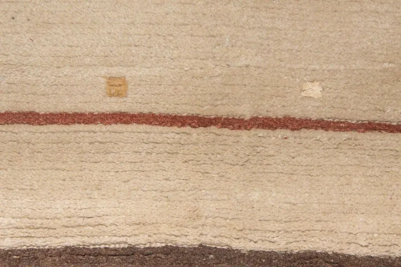 Nepal Teppich 90x160cm - Wollteppich - beige
