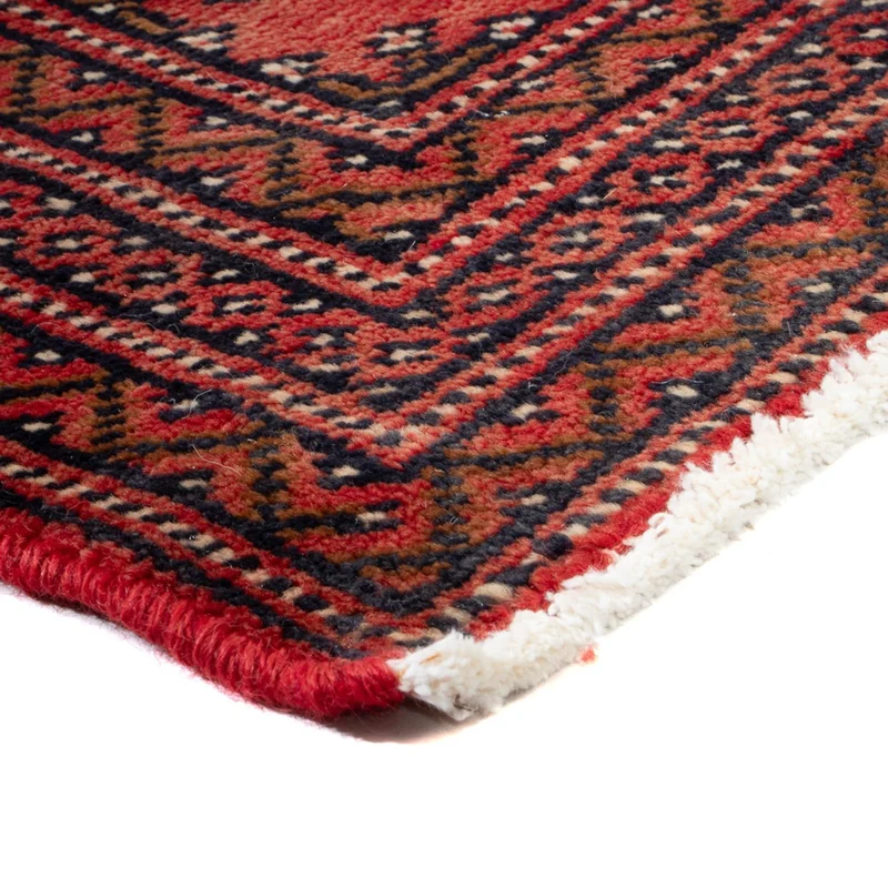 Turkaman Teppich 50x100cm - Orientteppich - dunkelrot