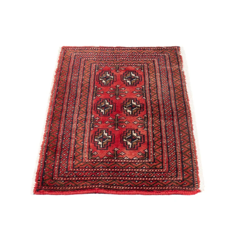 Turkaman Teppich 50x100cm - Orientteppich - dunkelrot