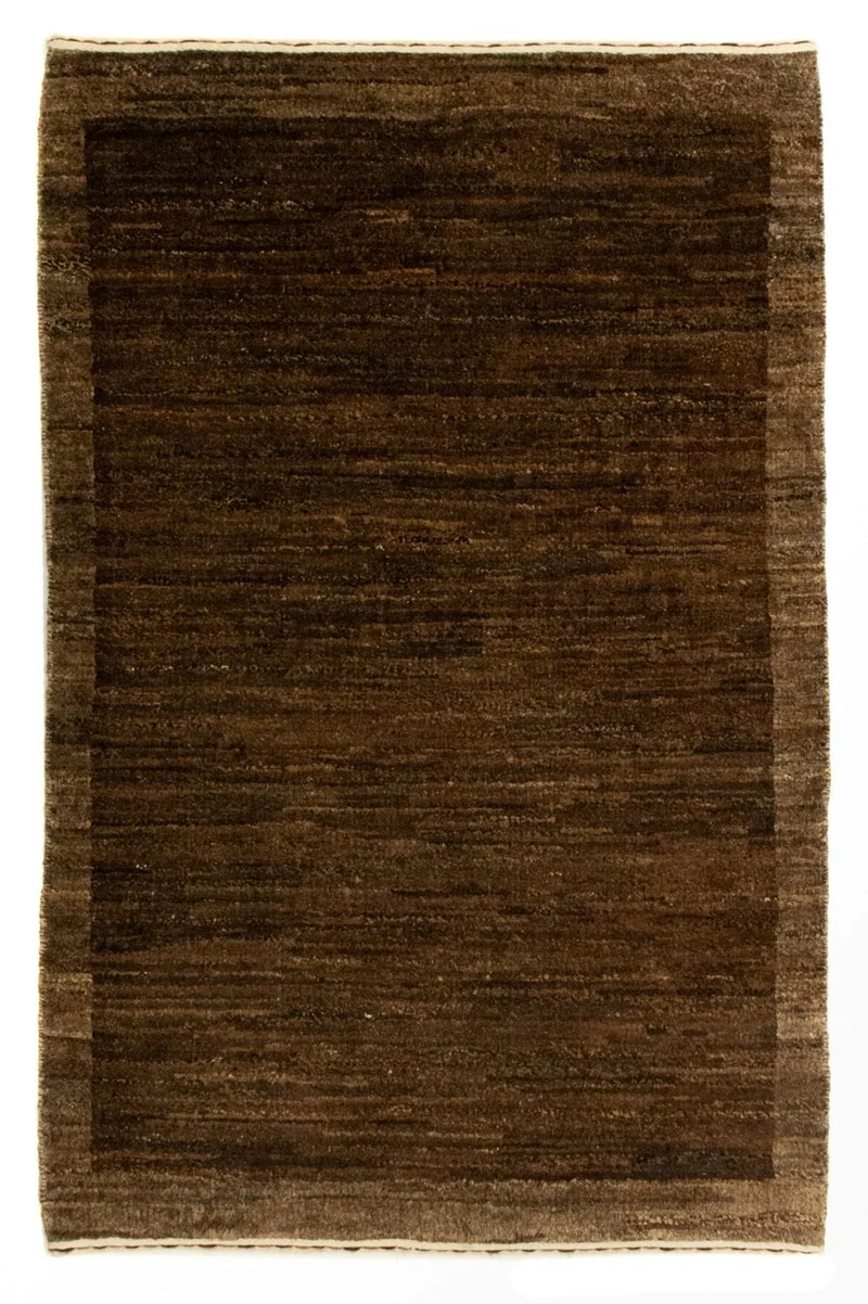 Gabbeh Teppich Indus 60x93cm - Wollteppich - dunkelbraun