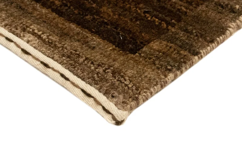 Gabbeh Teppich Indus 60x93cm - Wollteppich - dunkelbraun