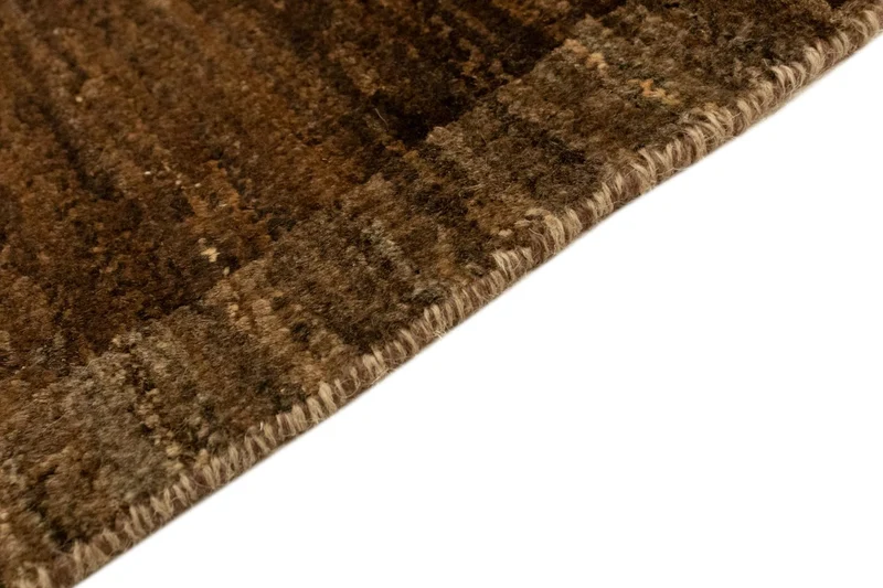 Gabbeh Teppich Indus 60x93cm - Wollteppich - dunkelbraun