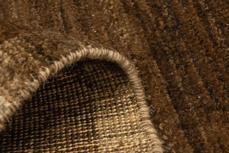 Gabbeh Teppich Indus 60x93cm - Wollteppich - dunkelbraun