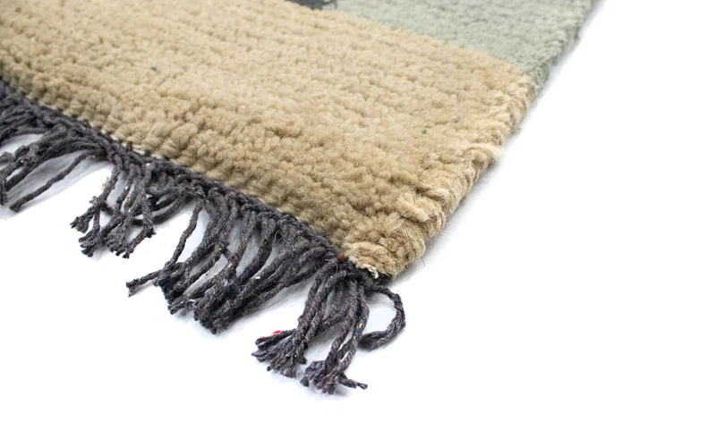 Nepal Teppich 70 x 140 cm - grün