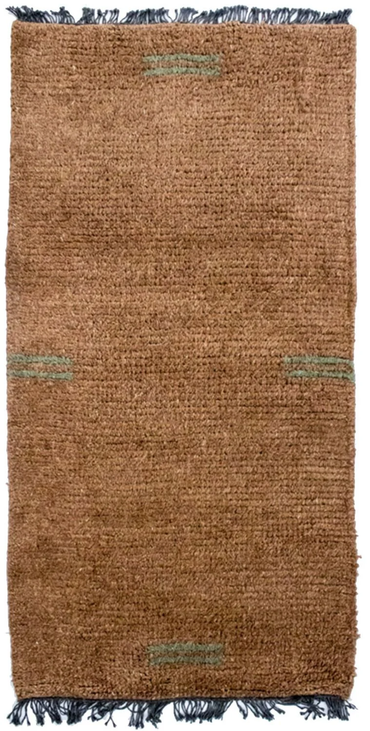 Nepal Teppich 70 x 140 cm - braun