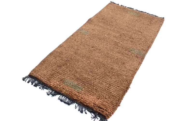 Nepal Teppich 70 x 140 cm - braun