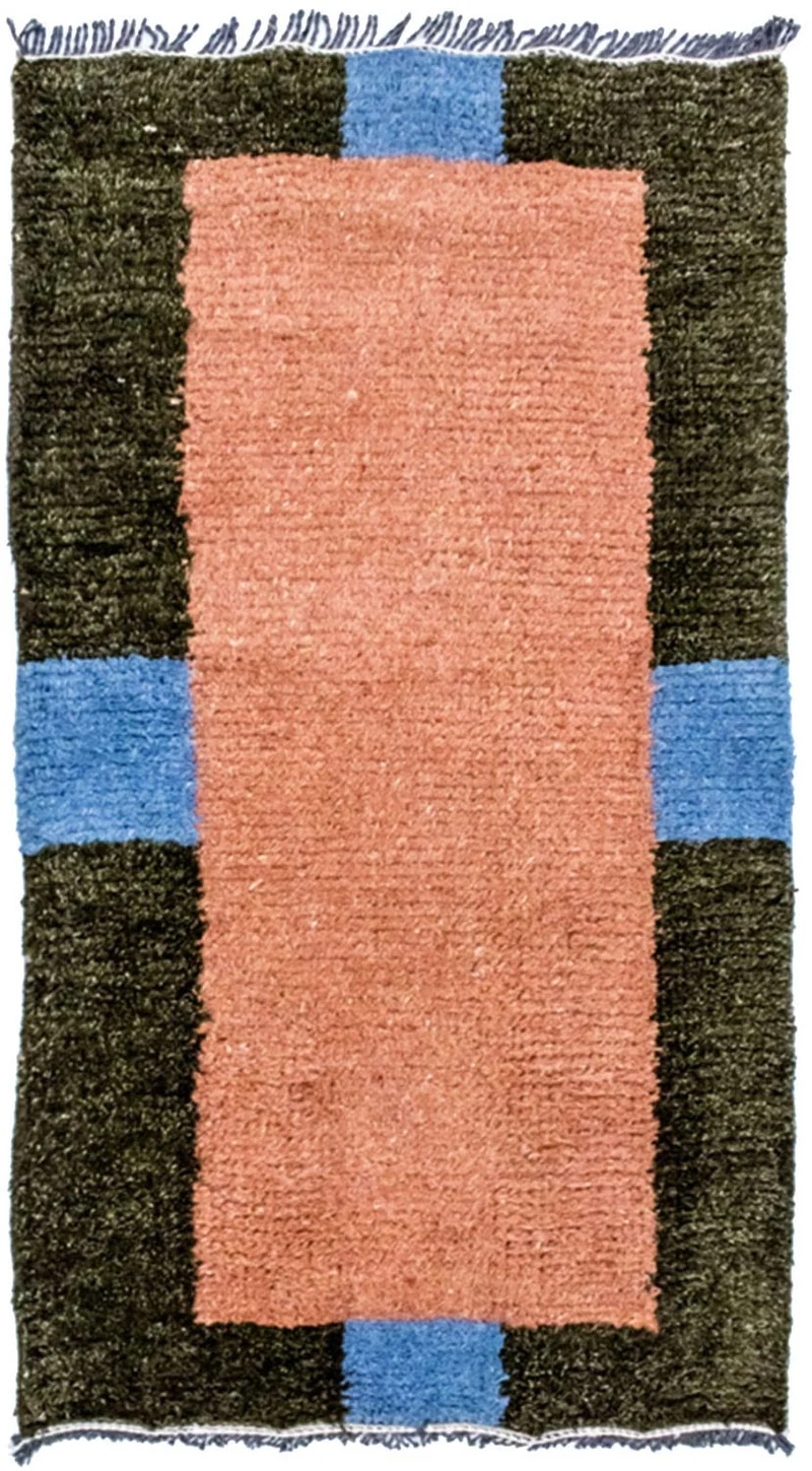 Nepal Teppich 70 x 140 cm - mehrfarbig