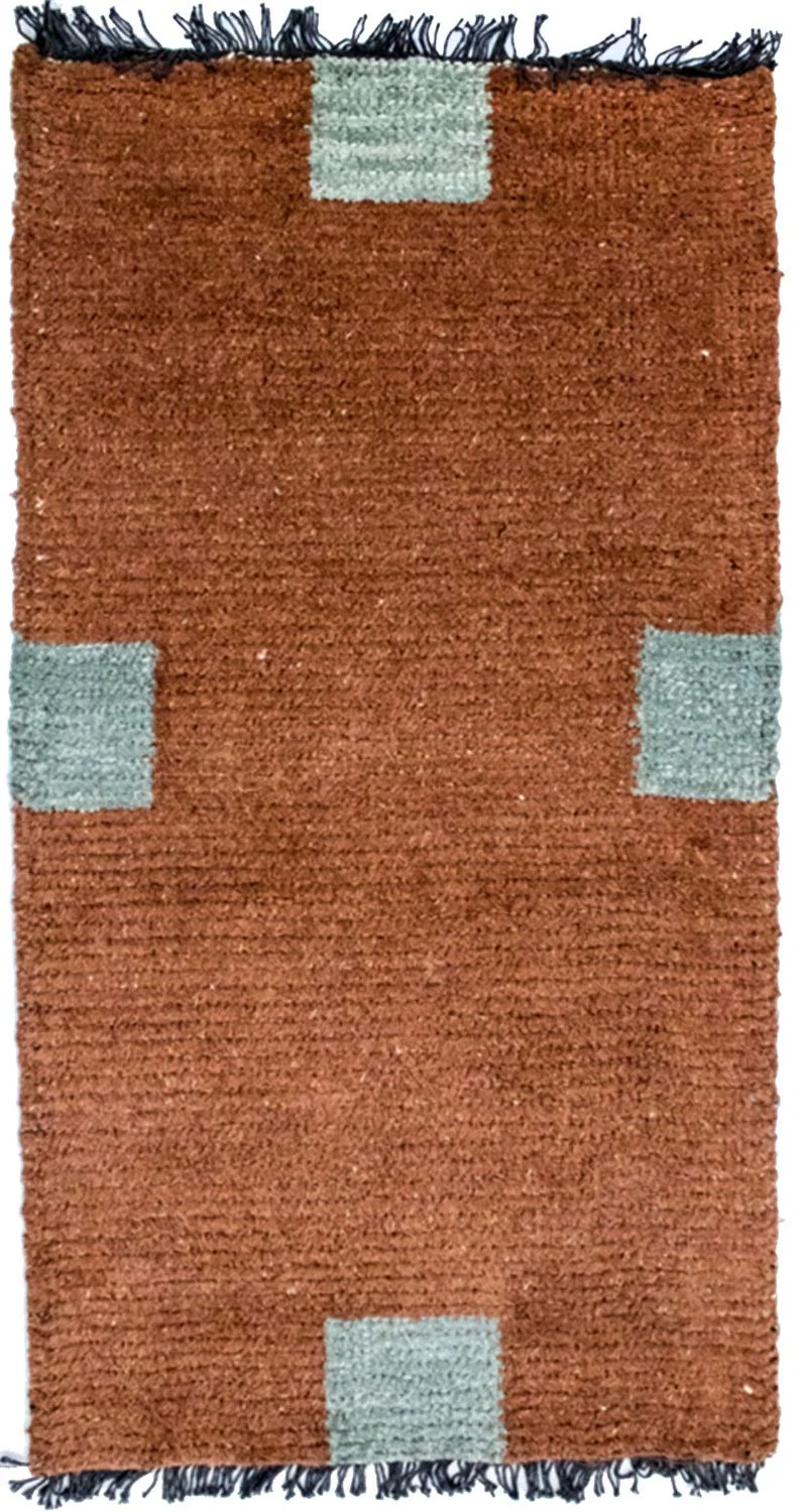 Nepal Teppich 70 x 140 cm - braun