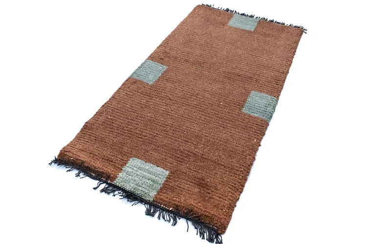 Nepal Teppich 70 x 140 cm - braun