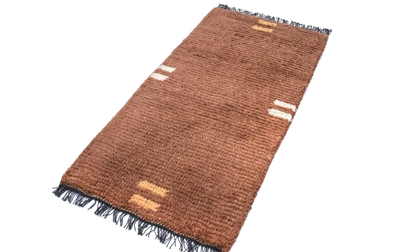 Nepal Teppich 70 x 140 cm - braun