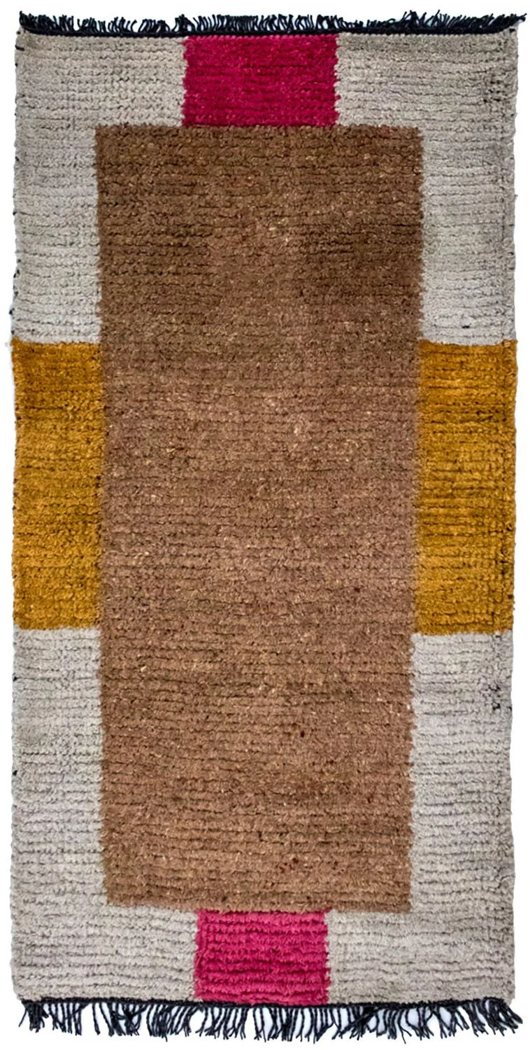 Nepal Teppich 70 x 140 cm - mehrfarbig