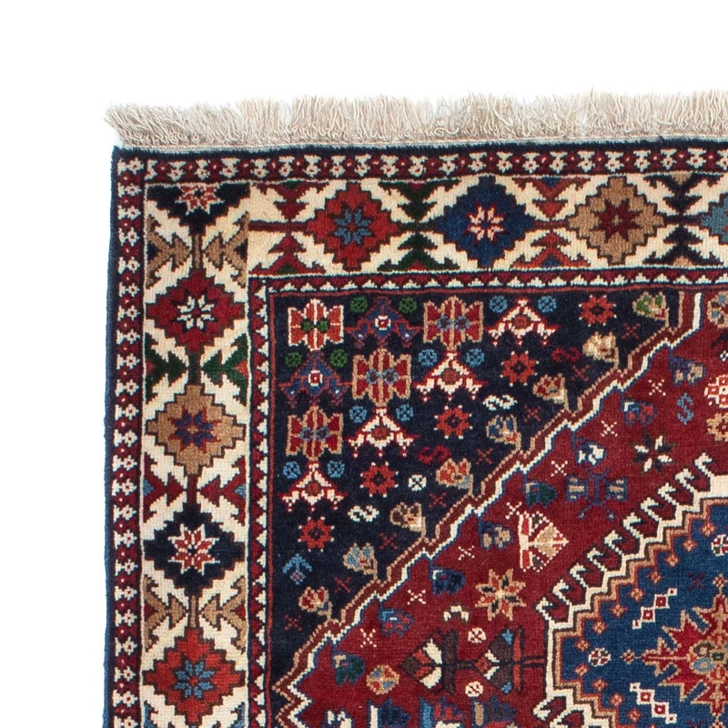 Yalameh Teppich 105x155cm - Perserteppich - dunkelrot