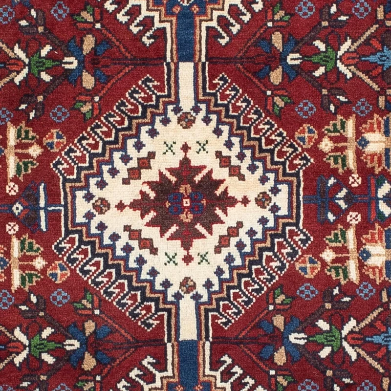 Yalameh Teppich 105x155cm - Perserteppich - dunkelrot