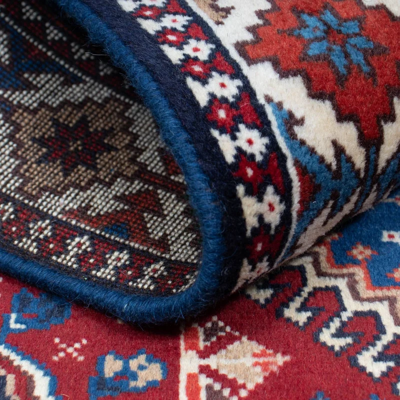 Yalameh Teppich 105x155cm - Perserteppich - dunkelrot