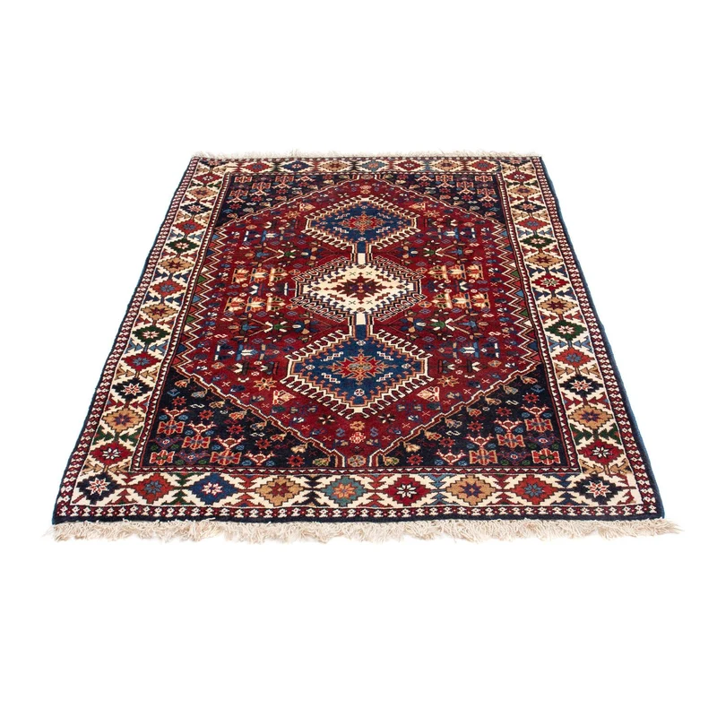 Yalameh Teppich 105x155cm - Perserteppich - dunkelrot