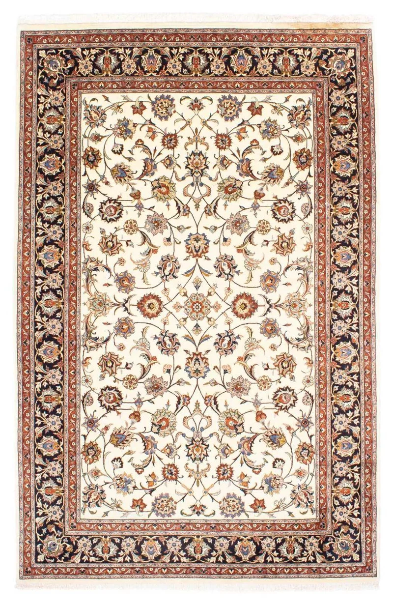 Kaschmar Teppich 195x298cm - Perserteppich - beige