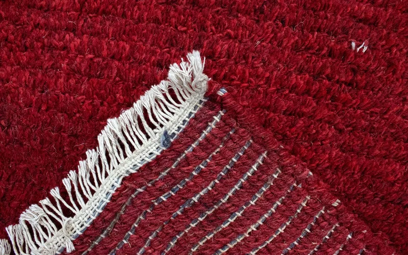 Nepal Teppich 70 x 140 cm - rot