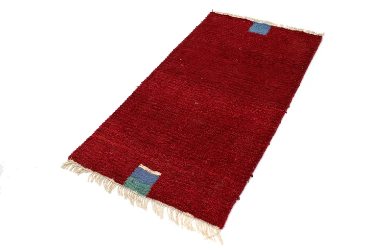 Nepal Teppich 70 x 140 cm - rot