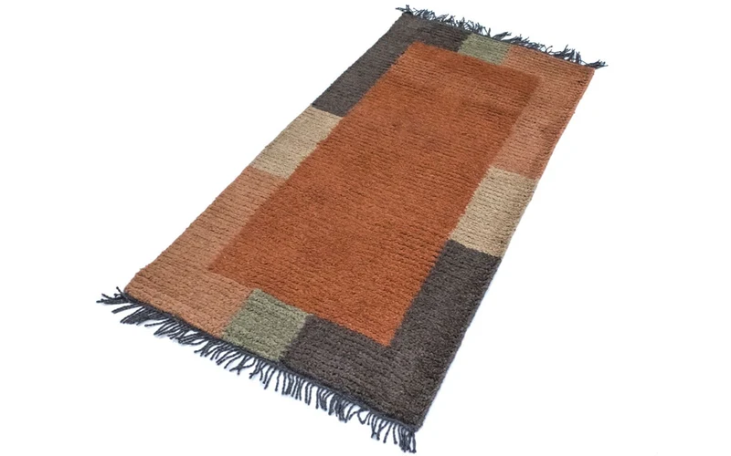 Nepal Teppich 70 x 140 cm - mehrfarbig