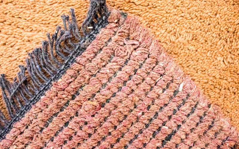 Nepal Teppich 70 x 140 cm - orange