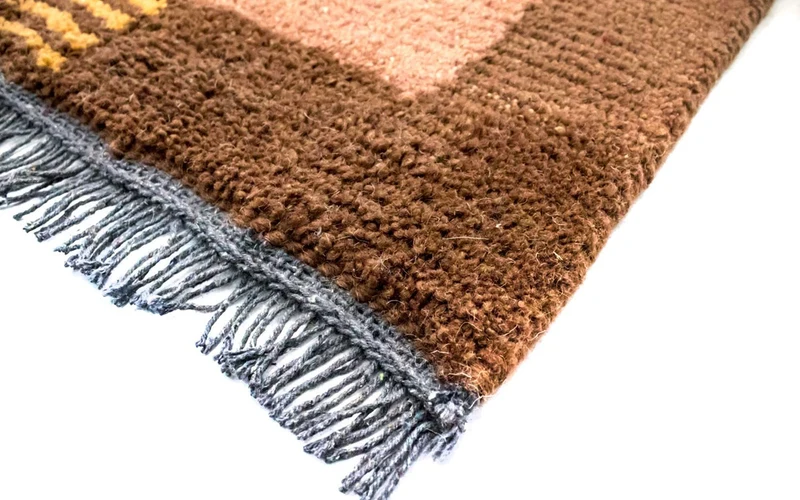 Nepal Teppich 70 x 140 cm - braun