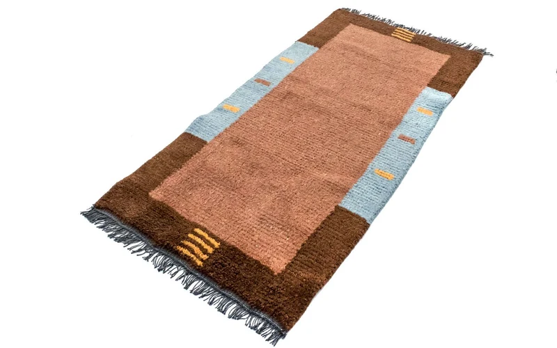 Nepal Teppich 70 x 140 cm - braun