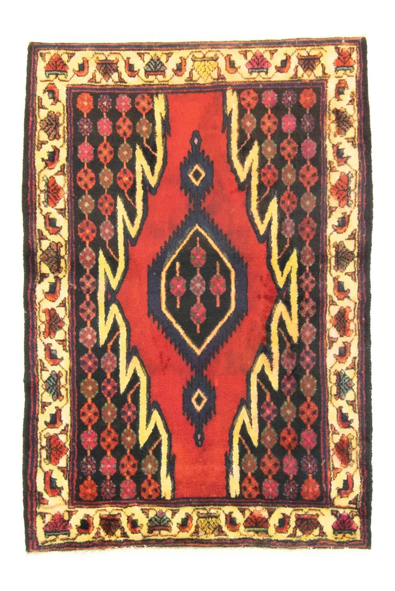 Hamadan Teppich 103x151cm - Perserteppich - rot