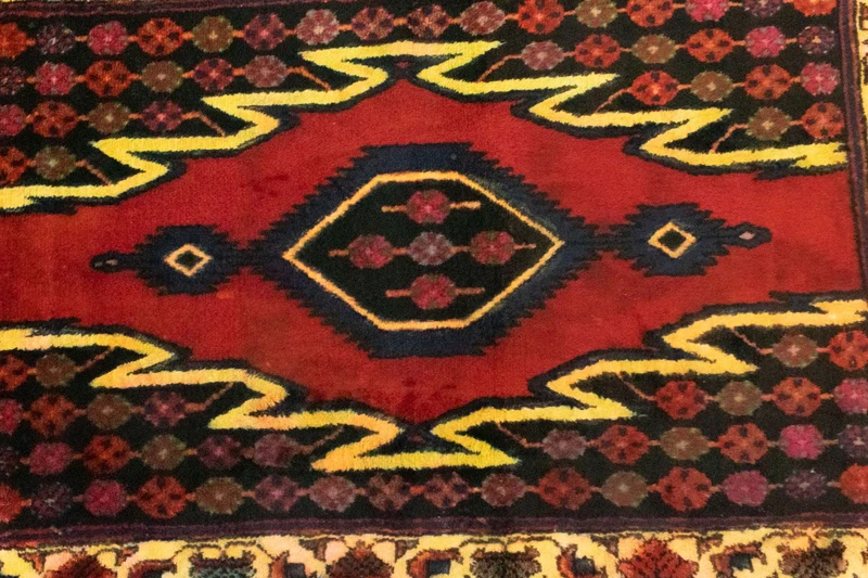 Hamadan Teppich 103x151cm - Perserteppich - rot