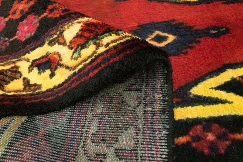 Hamadan Teppich 103x151cm - Perserteppich - rot