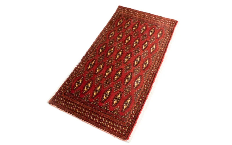 Turkaman Teppich 50x100cm - Orientteppich - rot