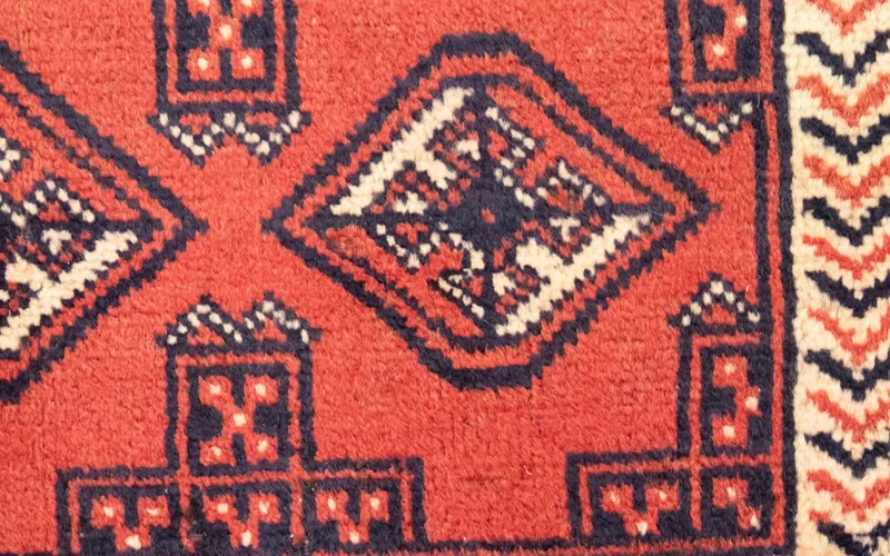 Turkaman Teppich 50x100cm - Orientteppich - rot