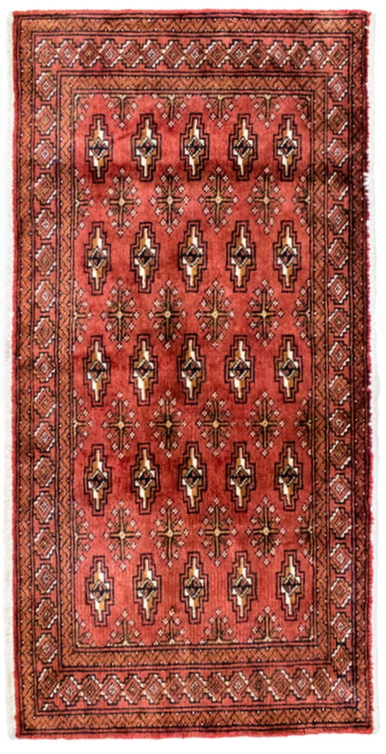 Turkaman Teppich 60x130cm - Orientteppich - rost