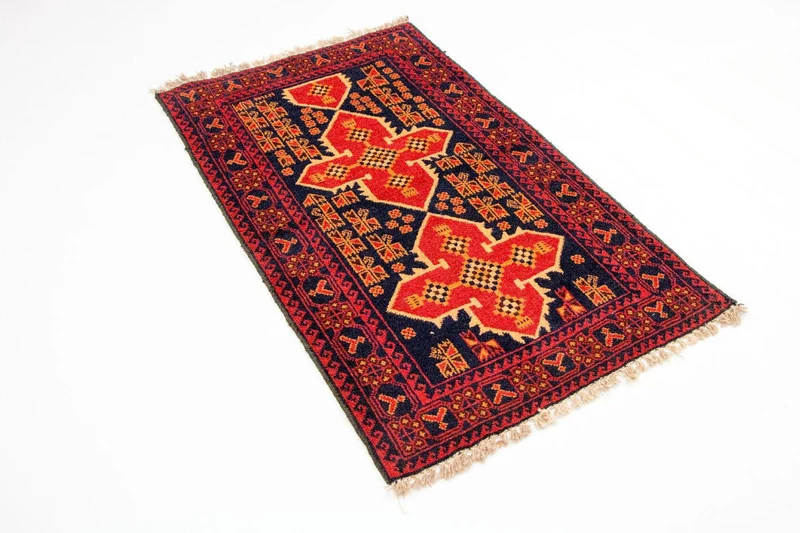 Belutsch Teppich 80x136cm - Orientteppich - blau