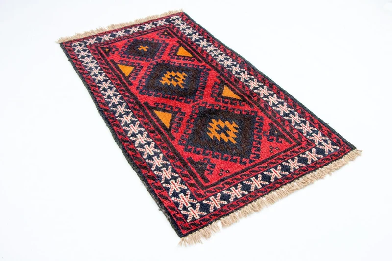 Belutsch Teppich 76x136cm - Orientteppich - rot