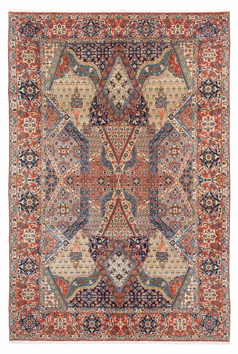 Yazd Teppich 200x295cm - Perserteppich - rost