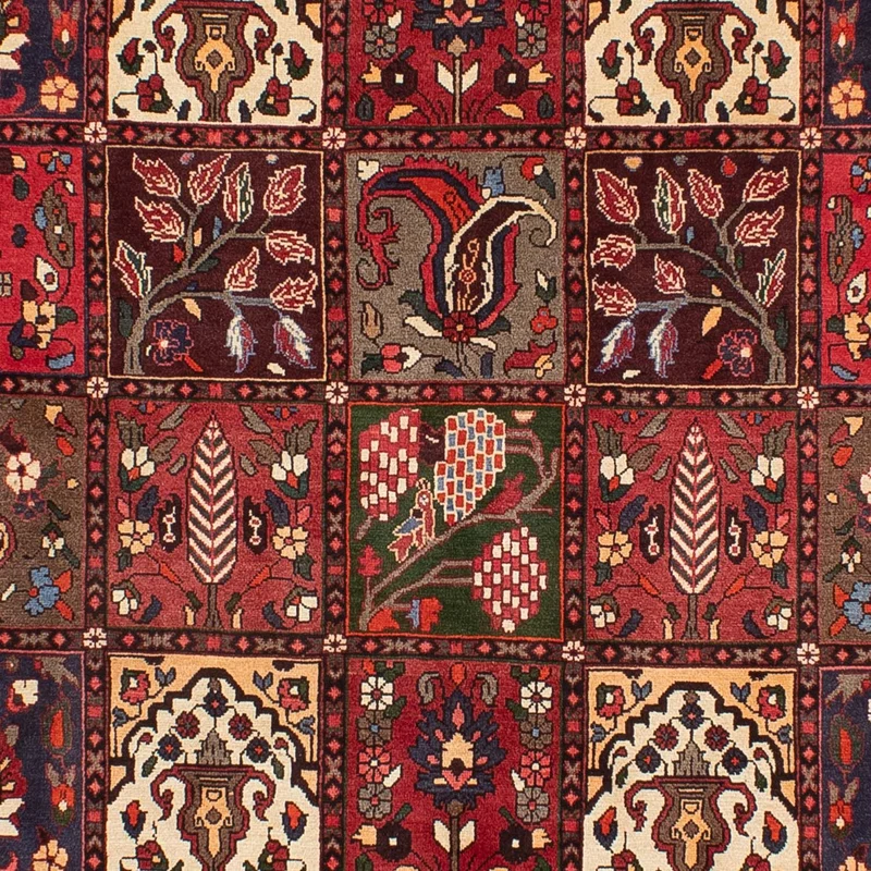 Bachtiar Teppich 210x310cm - Perserteppich - dunkelrot