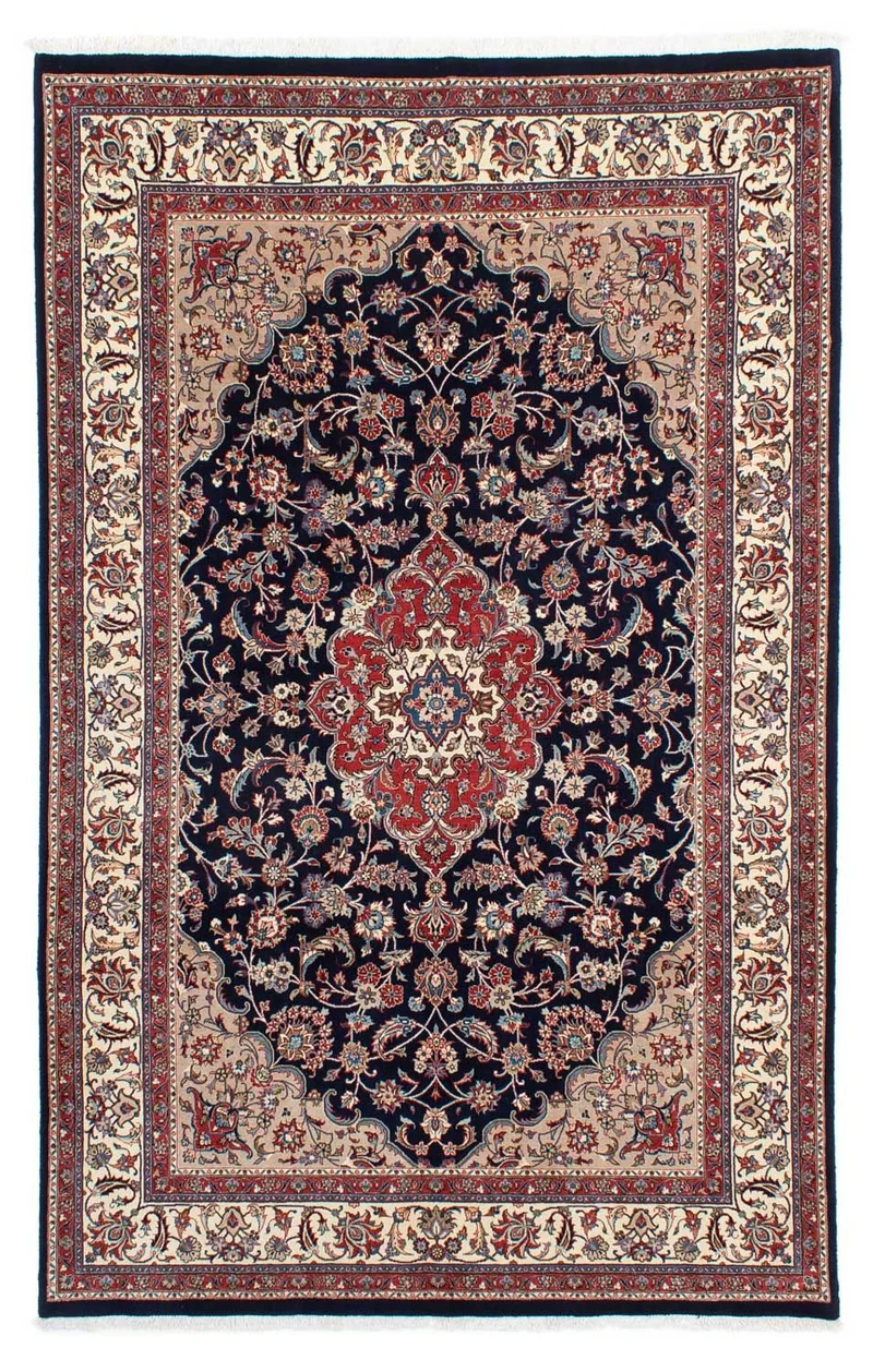 Kaschmar Teppich 198x294cm - Perserteppich - schwarz