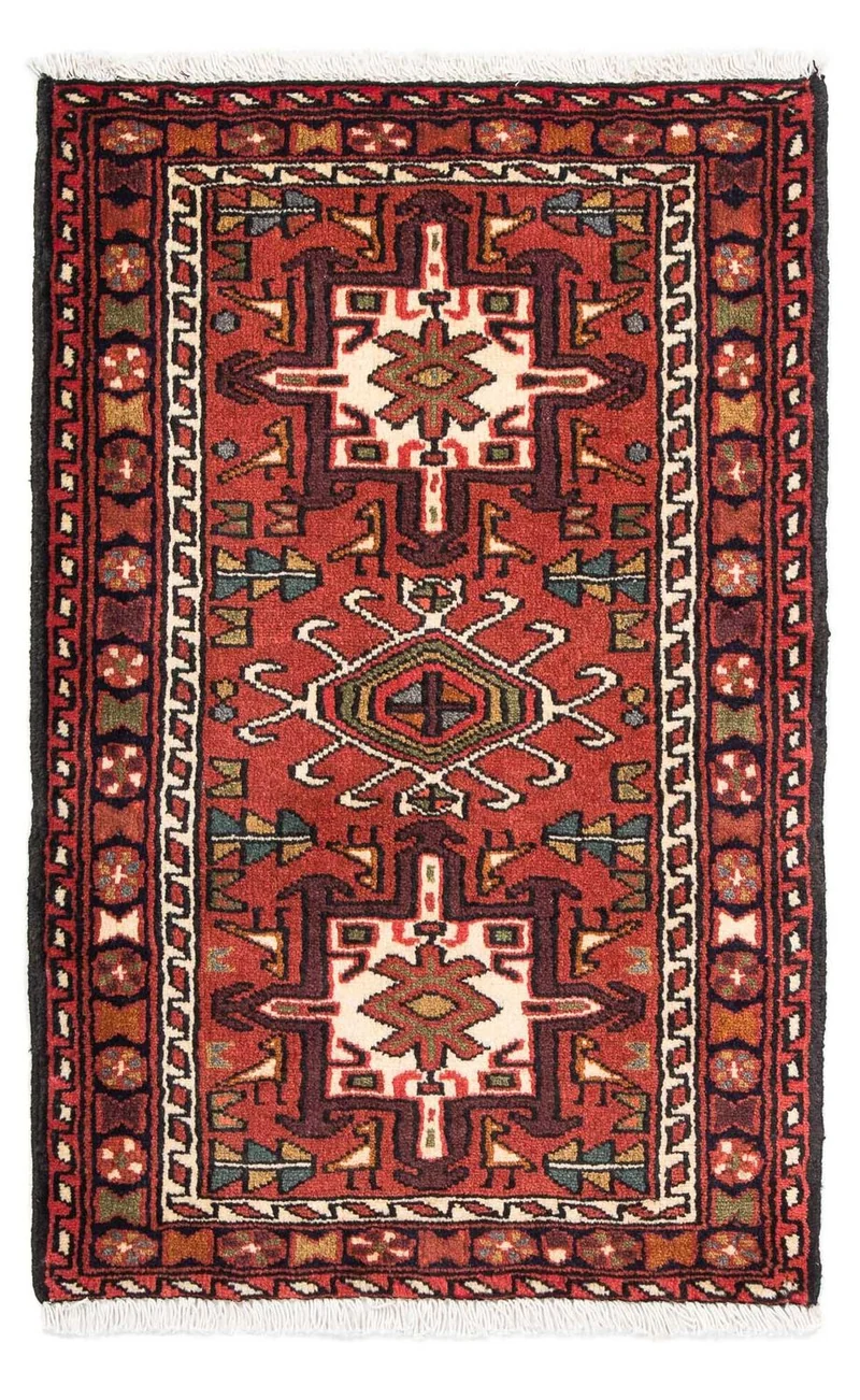 Qaraja Teppich 65x100cm - Perserteppich - braun
