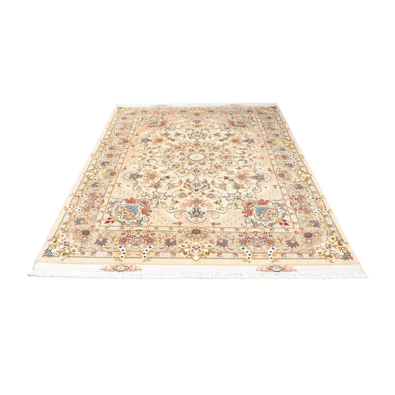 Täbriz - 50 Raj Teppich 150x210cm - Perserteppich - beige