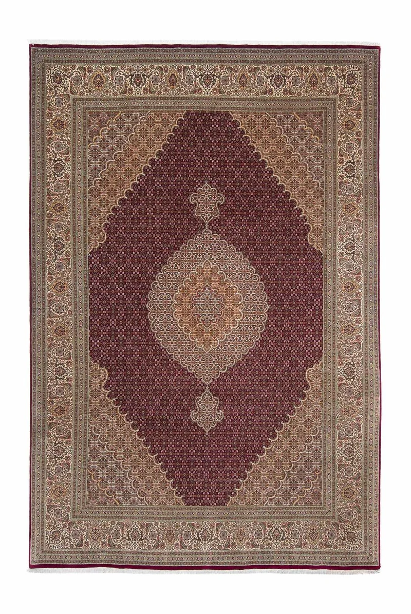 Täbriz Teppich 200x300cm - Perserteppich - dunkelrot