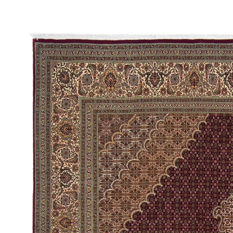 Täbriz Teppich 200x300cm - Perserteppich - dunkelrot